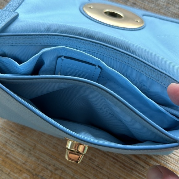 Coach Turnlock Pebbled Leather Crossbody Bag - Picture 14 of 17